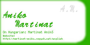 aniko martinat business card